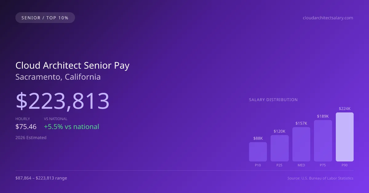 Cloud Architect Senior Salary in Sacramento, CA — 2026 est., based on 2025 BLS