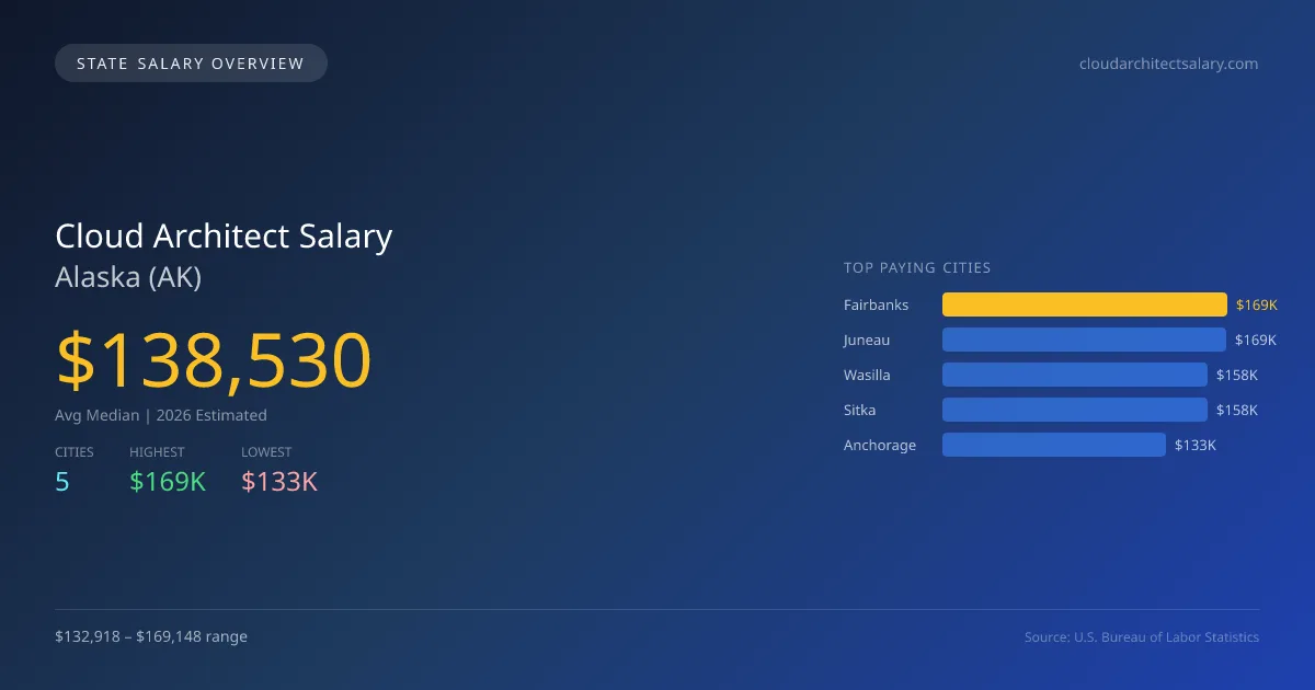 Cloud Architect Salary in Alaska - 2025 BLS Data Infographic